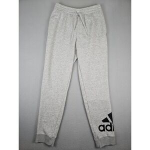 Adidas Men's Essentials French Terry Tapered Cuff Logo Pant Medium Gray GK8978